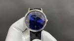 Replica Vacheron Constantin Patrimony Stainless Steel Case Navy Blue Dial Black Leather Strap 40MM